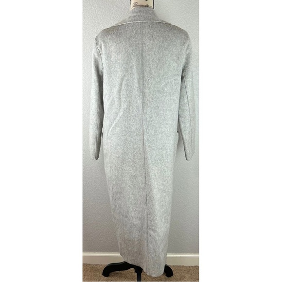 Mango Suit Grey Wool Blend Long Lined Jacket, size Small - Picture 9 of 12